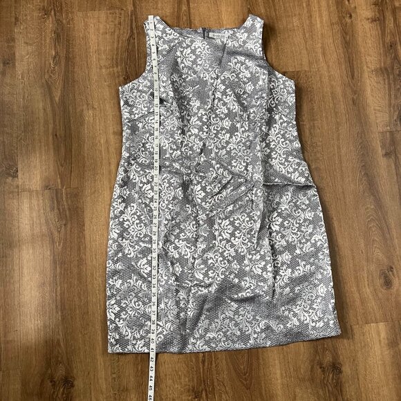 NEW Danillo 2-Piece Dress Suit Jacket Silver Brocade Size 20W - Picture 12 of 16